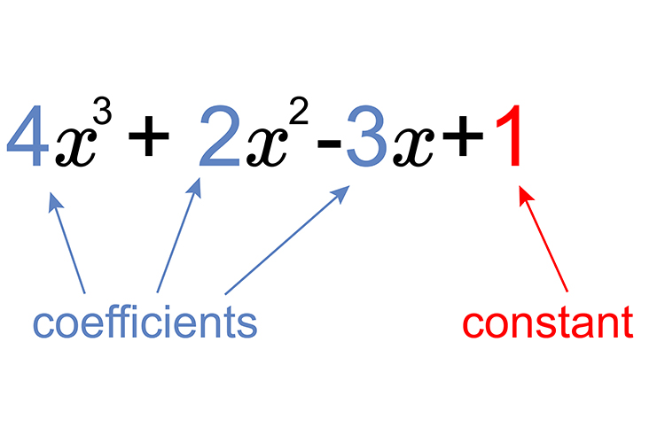 4x+2x-3x+1 in this example there are 3 coefficients